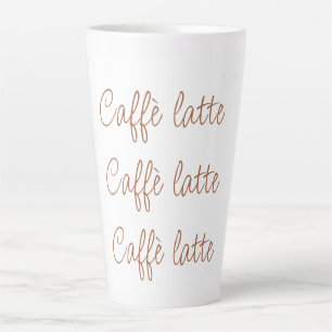 Caffè latte   Einfache Stilschrift Typografie Milchtasse