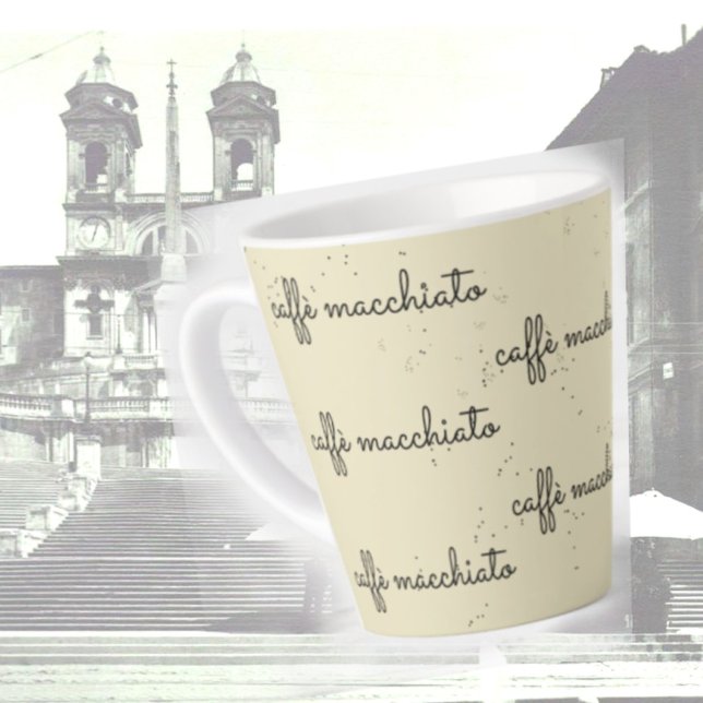Caffè macchiato auf antiken Blick latte Tasse (Von Creator hochgeladen)