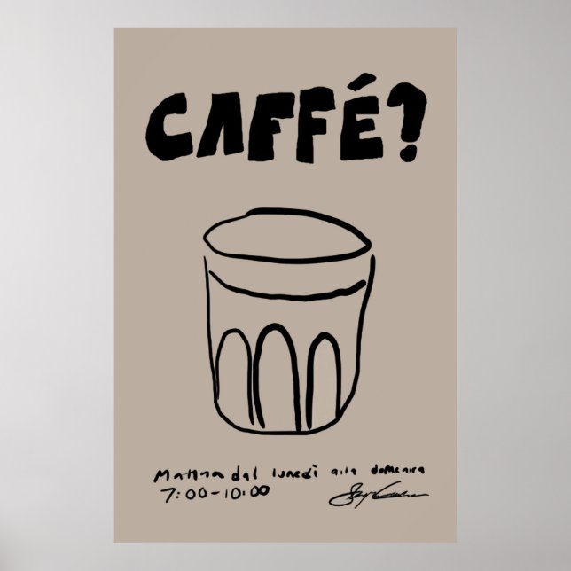 Caffe Poster (Vorne)