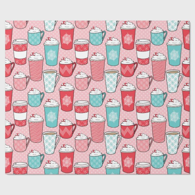 Caffee Late Winter Time Wrapping Papier Geschenkpapier (Saum)