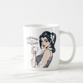 Caffeinat und Conquor Glamour Retro Kaffeetasse