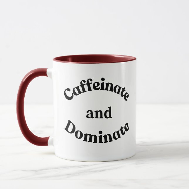 Caffeinat und Dominat Tasse (Links)