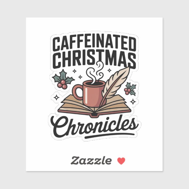 Caffeinated Christmas Chronicles Cozy Book Aufkleber (Blatt)