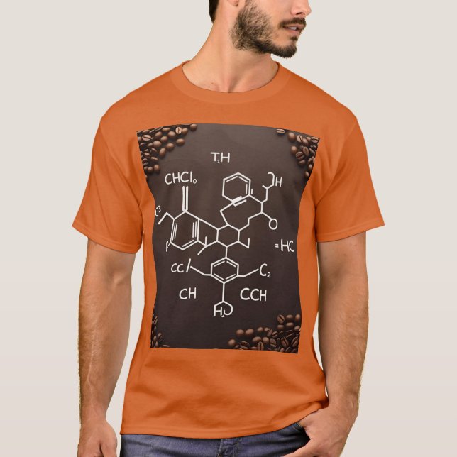 Caffeine Chemical Formula T - Shirt: Scientific &  T-Shirt (Vorderseite)