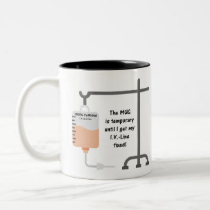 Caffeine Joke Tasse-2 Zweifarbige Tasse