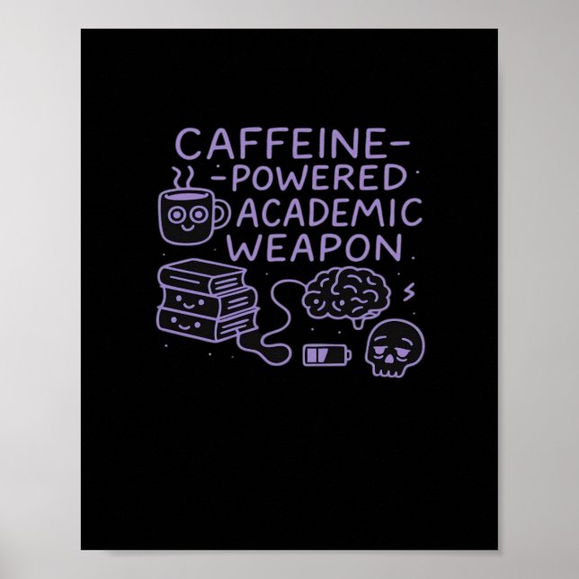 Caffeine-Powered Academic Weapon Classic Poster (Vorne)