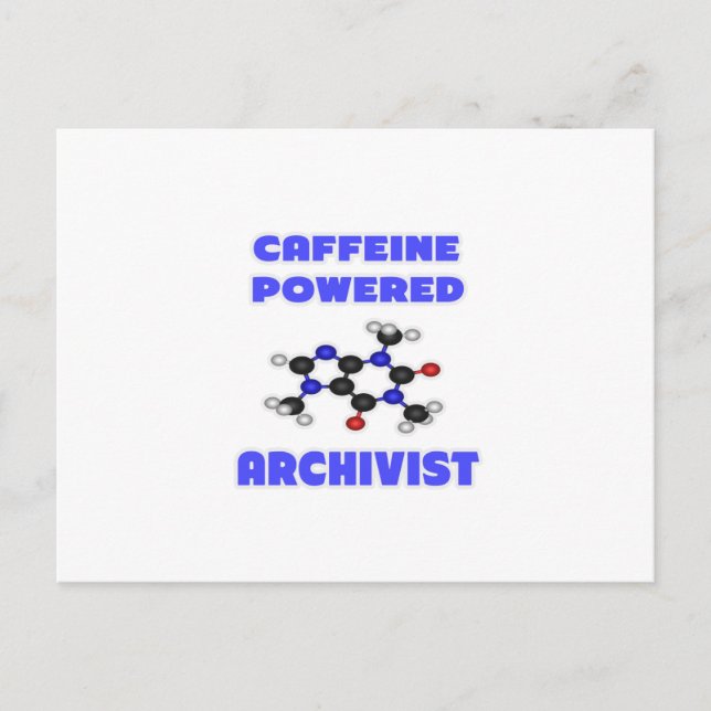 Caffeine Powered Archivist Postkarte (Vorderseite)