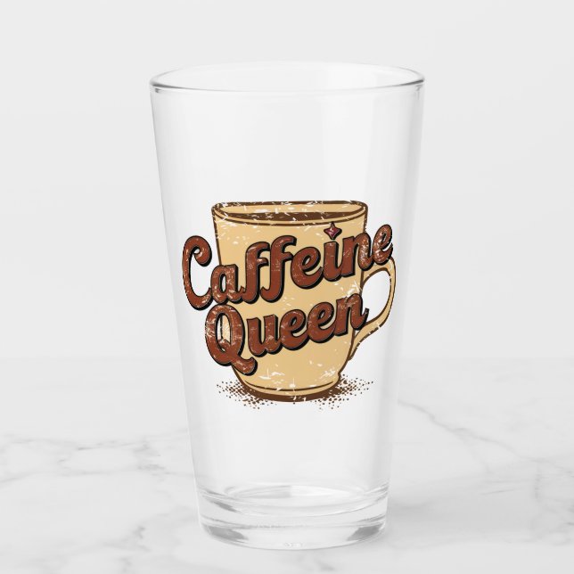 Caffeine Queen Glas (Vorderseite)