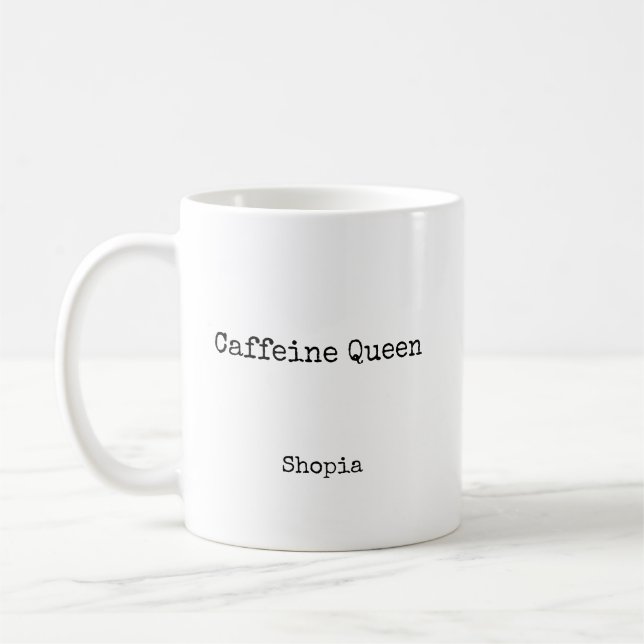 Caffeine Queen Personalized Kaffeetasse (Links)