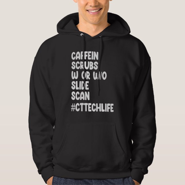 Caffeine Scrubs Scan CT Tech Life Cat Scan Hoodie (Vorderseite)