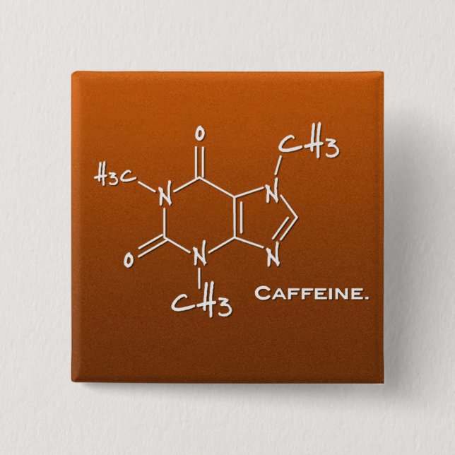 Caffiene Molekül (chemische Struktur) Button (Vorderseite)