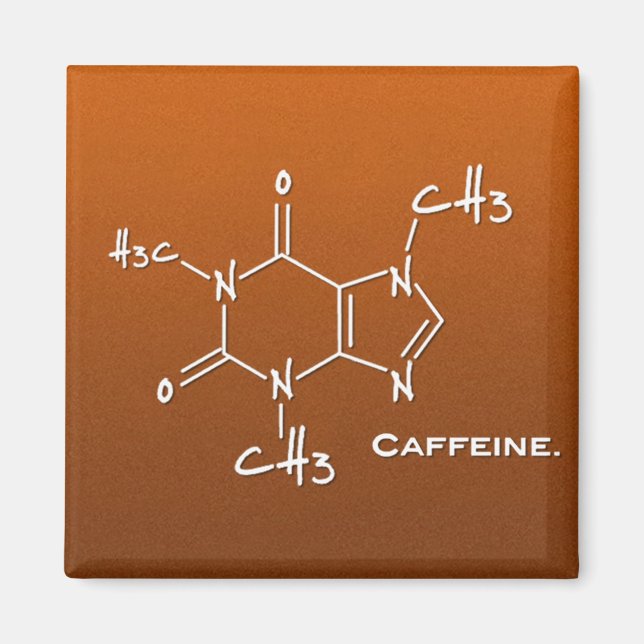 Caffiene-Molekül (chemische Struktur) Magnet (Vorne)