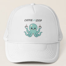 Caffin Loop Kawaii Hat - Cute Octopus Coffee