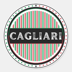 Cagliari City Pride Emblem – Italienische Identitä Runder Aufkleber