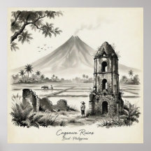 Cagsawa-Ruinen & Mayon-Vulkan Philippinen