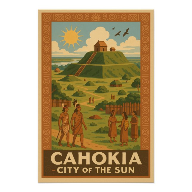 Cahokia - Antike Stadt der Berge Poster (Vorderseite)