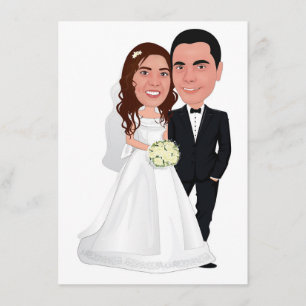 caicature Hochzeitseinladung Einladung