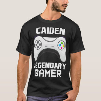 Caiden Legendary Gamer Personalisiert Video Gaming T-Shirt