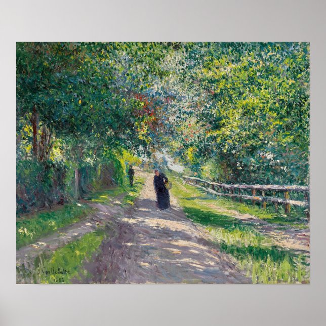 Caillebotte - Alley von der Villa der Blume Poster (Vorne)