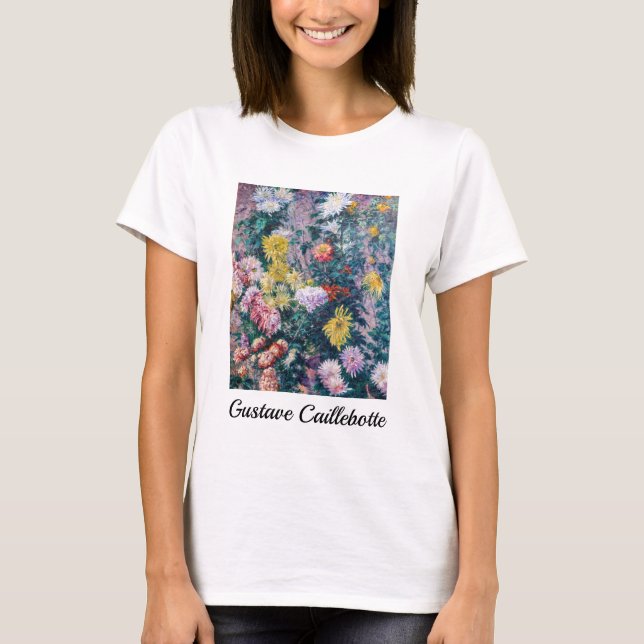 Caillebotte - Chrysanthemen, weiß und gelb T-Shirt (Vorderseite)