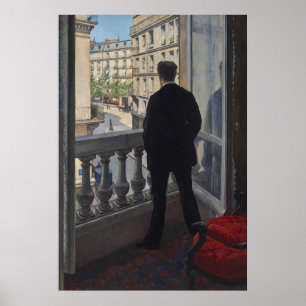 Caillebotte - Ein junger Mann an seinem Fenster Poster