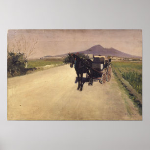 Caillebotte - Eine Straße in Neapel 1872 Poster
