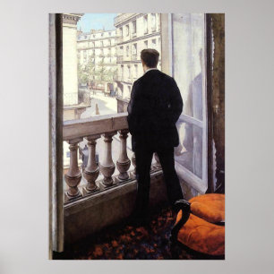 Caillebotte - Junger Mann an seinem Fenster Poster