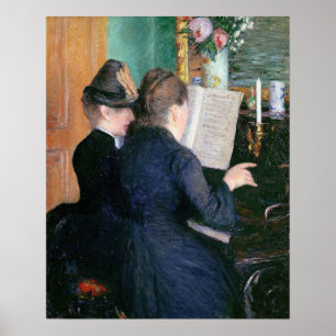 Caillebotte - Klavierunterricht Poster