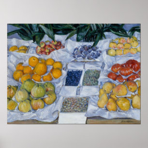 Caillebotte - Obst auf einem Stand Poster