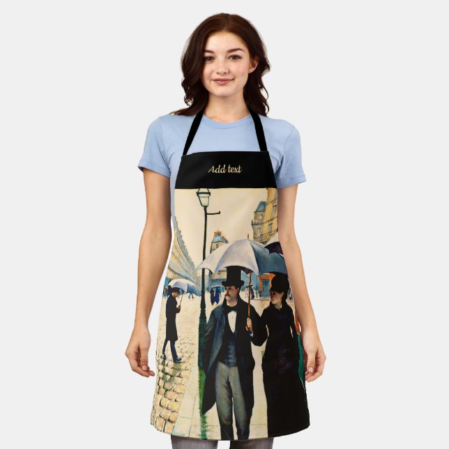 Caillebotte - Paris on a Rainy Day Schürze (Getragen)