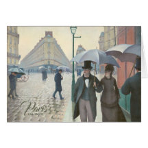 Caillebotte Paris Street in regnerischer Wetterkar