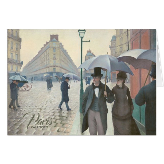 Caillebotte Paris Street in regnerischer Wetterkar (Vorderseite (Horizontal))