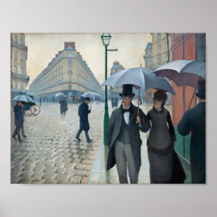 Caillebotte Paris Street Rainy Day Malerei Poster