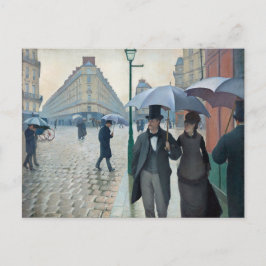 Caillebotte Paris Street Rainy Day Malerei Postkarte