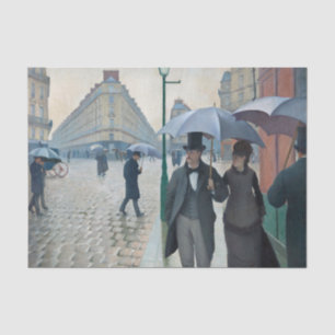 Caillebotte Paris Street Rainy Day Malerei Seidenpapier