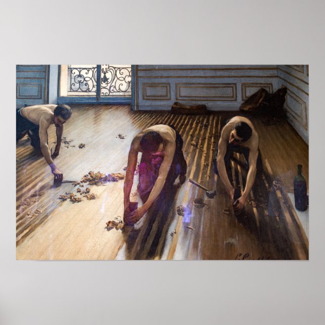 Caillebotte - Raboteurs De Parquet 1875 Poster (Vorne)