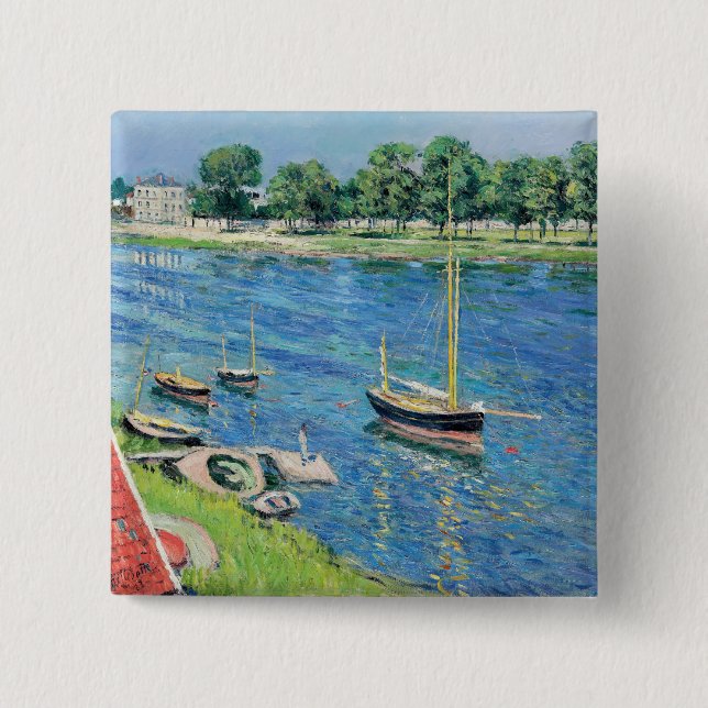 Caillebotte - Seine bei Argenteuil, Boote vor Anke Button (Vorderseite)