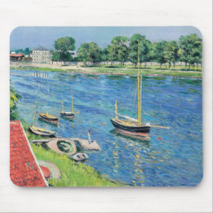 Caillebotte - Seine bei Argenteuil, Boote vor Anke Mousepad