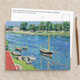 Caillebotte - Seine bei Argenteuil, Boote vor Anke Postkarte