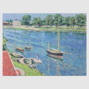 Caillebotte - Seine in Argenteuil, Boote vor Anker Seidenpapier