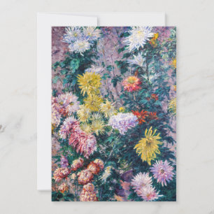 Caillebotte - Weiße und gelbe Chrysanthemen Dankeskarte