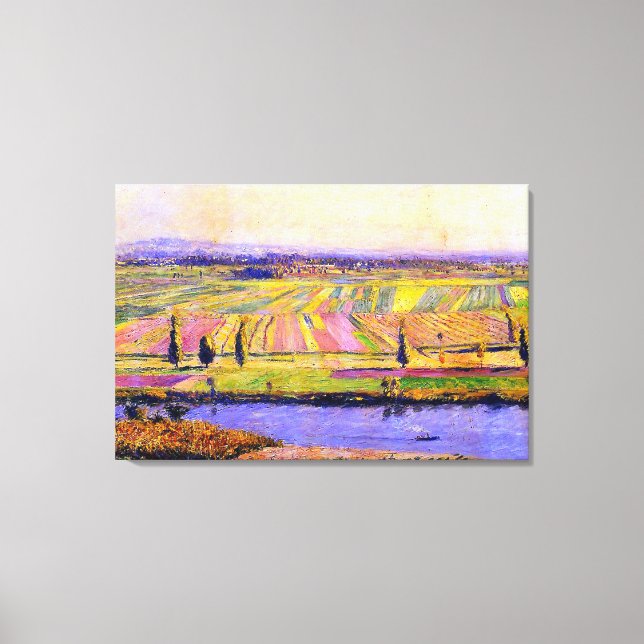 Caillebotte's La Plaine de Gennevilliers Leinwanddruck (Vorderseite)