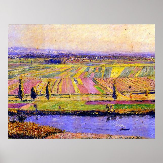 Caillebotte's La Plaine de Gennevilliers Poster (Vorne)