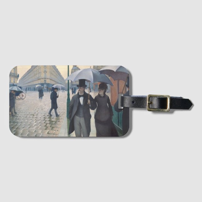 Caillebotte's Rue de Paris, temps de pluie Gepäckanhänger (Vorderseite (Horizontal))