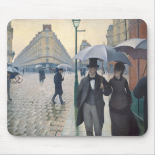Caillebotte's Rue de Paris, temps de pluie Mousepad