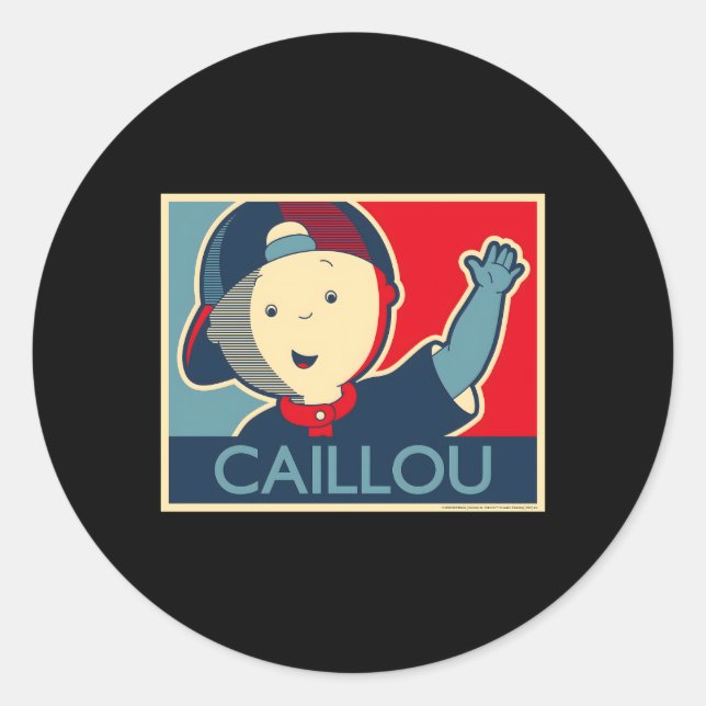 Caillou Caillou Grau Small Runder Aufkleber (Vorderseite)
