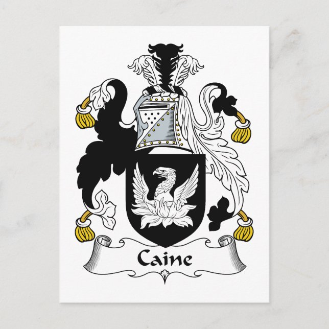 Caine Familienwappen Postkarte (Vorderseite)