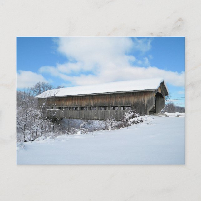 Caine Road Bridge im Winter Postkarte (Vorderseite)