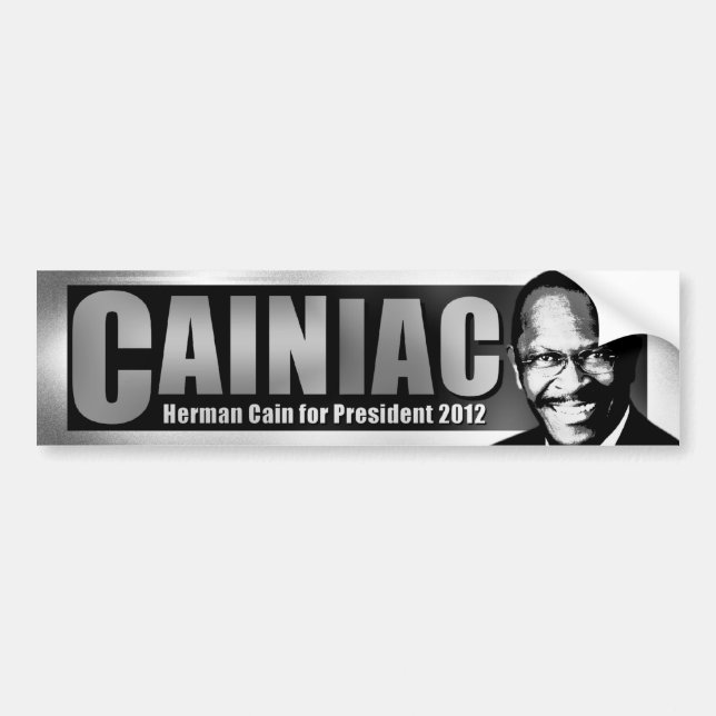 CAINiac für Herman Kain Autoaufkleber (Vorne)