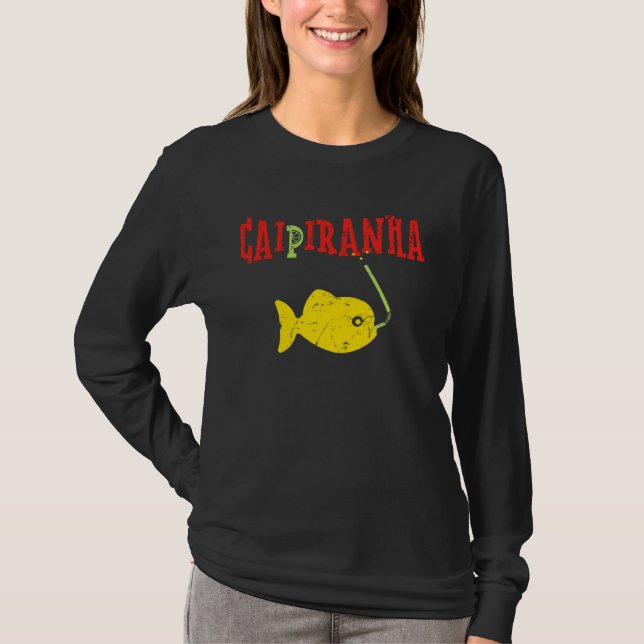 Caipiranha Lusitg Cocktail Piranha Caipirinha T-Shirt (Vorderseite)